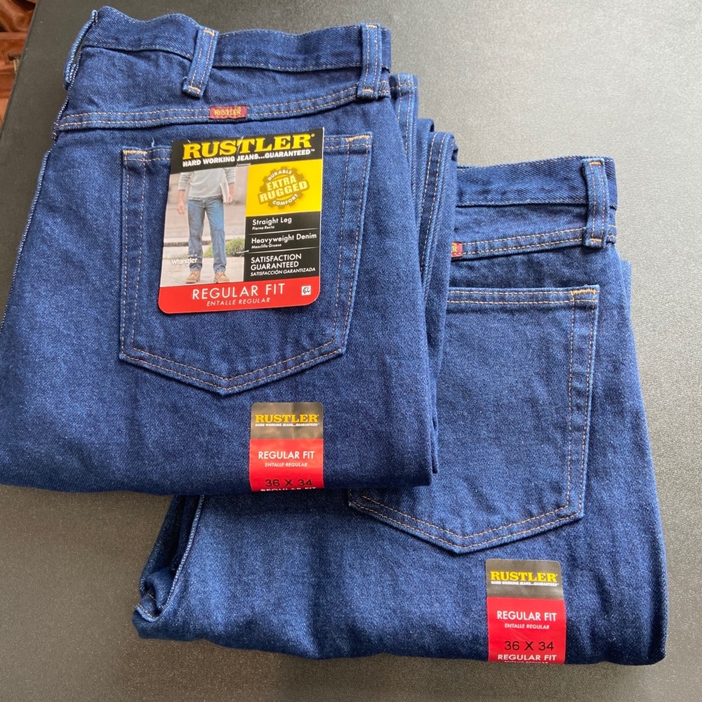 Rustler regular fit straight leg 36 x 34